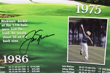 Jack Nicklaus Signed 'The Only Player to Win Six Green Jackets' Poster JSA #AQ55050