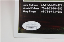 Jack Nicklaus Signed 'The Only Player to Win Six Green Jackets' Poster JSA #AQ55050