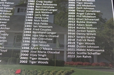 Jack Nicklaus Signed 1934-2023 Masters Champions w/Scoreboard Poster JSA #AW53476