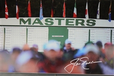 Jack Nicklaus Signed 1934-2023 Masters Champions w/Scoreboard Poster JSA #AW53476