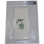 Jack Nicklaus Signed Augusta National Golf Club Dinner Napkin BGS