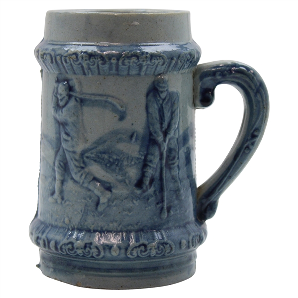 Vintage Golf Theme Blue Ceramic Mug/Stein