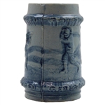 Vintage Golf Theme Blue Ceramic Mug/Stein