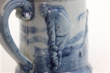 Vintage Golf Theme Blue Ceramic Mug/Stein