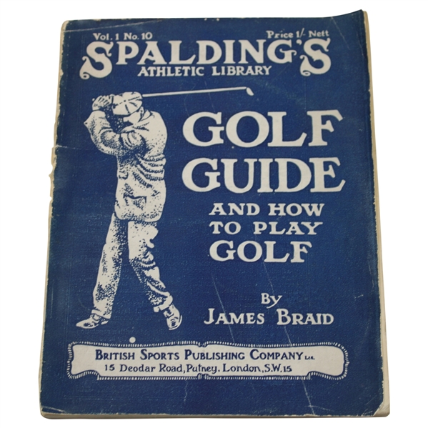 1922 Spaldings Athletic Library Vol. 1 No. 10 Book by James Braid 