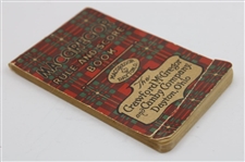 1926 'Macgregor Rule & Scorebook' Red Tartan Booklet