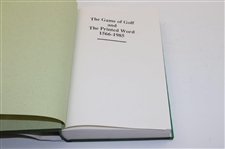 The Game Of Golf And The Printed Word - 1566-1985' Golf Book - 1987