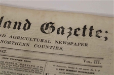 Three (3) 1846-1847  North of Scotland Gazette Newspapers w/Various Silver Cup, Gold Medal Results & other Content