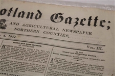 Three (3) 1846-1847  North of Scotland Gazette Newspapers w/Various Silver Cup, Gold Medal Results & other Content