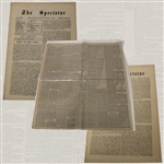 Three (3) 1887-1889 Glasgow Herald/The Spectator Newspapers/Booklets w/Various Golf Content