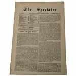 Three (3) 1887-1889 Glasgow Herald/The Spectator Newspapers/Booklets w/Various Golf Content
