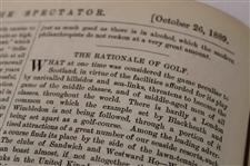 Three (3) 1887-1889 Glasgow Herald/The Spectator Newspapers/Booklets w/Various Golf Content