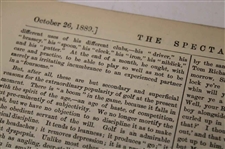 Three (3) 1887-1889 Glasgow Herald/The Spectator Newspapers/Booklets w/Various Golf Content