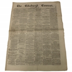 Four (4) 1873 The Edinburgh Evening Courant Newspapers w/Various Golf Content