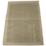 Four (4) 1873 The Edinburgh Evening Courant Newspapers w/Various Golf Content
