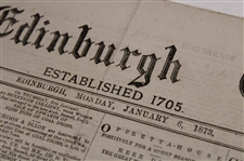 Four (4) 1873 The Edinburgh Evening Courant Newspapers w/Various Golf Content