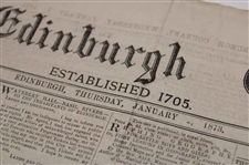 Four (4) 1873 The Edinburgh Evening Courant Newspapers w/Various Golf Content