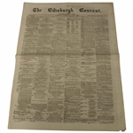Four (4) 1873 The Edinburgh Evening Courant Newspapers w/Various Golf Content