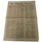 Four (4) 1873 The Edinburgh Evening Courant Newspapers w/Various Golf Content
