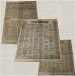 Three (3) 1849-1864 North of Scotland/The Scotsman Newspapers w/Various Aberdeen & other Content