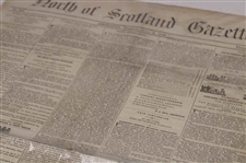 Three (3) 1849-1864 North of Scotland/The Scotsman Newspapers w/Various Aberdeen & other Content