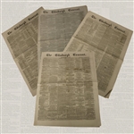 Four (4) 1873 The Edinburgh Evening Courant Newspapers w/Various Golf Content