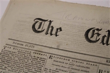 Four (4) 1873 The Edinburgh Evening Courant Newspapers w/Various Golf Content
