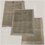 Three (3) 1817-1822 Edinburgh/Caledonian Newspapers w/Various Medal Results, Thistle GC & other Content