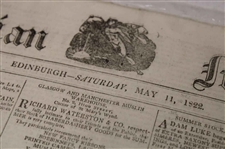 Three (3) 1817-1822 Edinburgh/Caledonian Newspapers w/Various Medal Results, Thistle GC & other Content