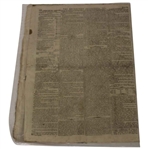 Three (3) 1813-1814 Edinburgh Newspapers w/Various St Andrews Silver Cub, Medal Results & other Content