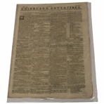 Three (3) 1813-1814 Edinburgh Newspapers w/Various St Andrews Silver Cub, Medal Results & other Content