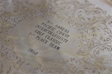 Bobby Clampett's 1980 Pacific Coast Intercollegiate Golf Classic 1st Place Team Silver Tray