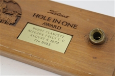 Bobby Clampett's 1979 Titleist Hole-in-One Award at Niagara Falls CC 7th Hole Ink Well
