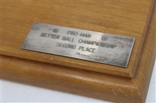 Bobby Clampett's 1976 Northern California Golf Assoc. 1976 2-Man BB Championship 2nd Place Trophy