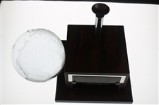 Bobby Clampett's 1983 World Mixed Championship w/Betsy King Glass Globe Trophy