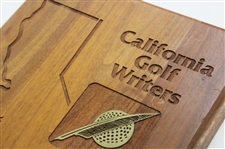 Bobby Clampett's 1979 California Golf Writers Amateur Golfer Of The Year Wooden Plaque