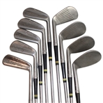 Geo Nicoll Pin Splitter Irons Stainless Steel Levenlife Scotland Howitzer 2,3,4,5,6,7,7X Original Red Leather