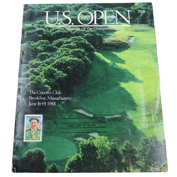 1988 US Open Program & First Day Cover Country Club Brookline