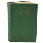 1937 Golf, Its Rules And Decisions 1st Ed Book by Richard Francis