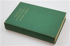 1937 'Golf, It's Rules And Decisions' 1st Ed Book by Richard Francis
