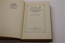 1937 'Golf, It's Rules And Decisions' 1st Ed Book by Richard Francis
