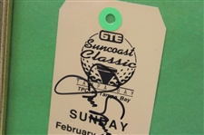 Jack Nicklaus Signed 1996 Suncoast Classic Ticket & Pro Set Card - Framed JSA ALOA