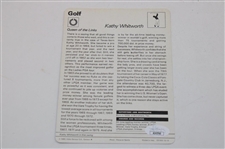 Kathy Whitworth Signed 1980 Sportscaster Oversize Card JSA #AI45760