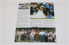 Jack Nicklaus Signed 1986 US Open Magazine Page Reading Putt JSA #UU13652