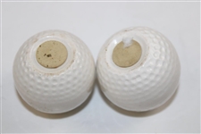 Pair Of Ceramic Golf Ball Cruets Circa 1960