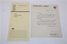 1950 'Gateway To Golf: The National Jaycee Junior' Booklet w/Info - October