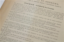 1902 Evening Telegraph Annual Challenge Cup Tournament At St. Andrews Information Page