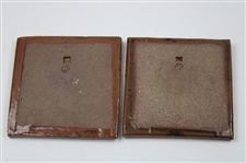 Two (2) J. McEwan Ceramic Coasters