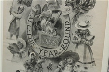 1899 Children's Page All The Year Round Framed Display
