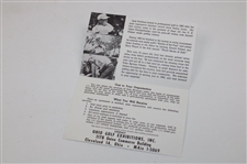c.1962 Jack Nicklaus Ohio Golf Exhibition Information Card Feat US Open Win